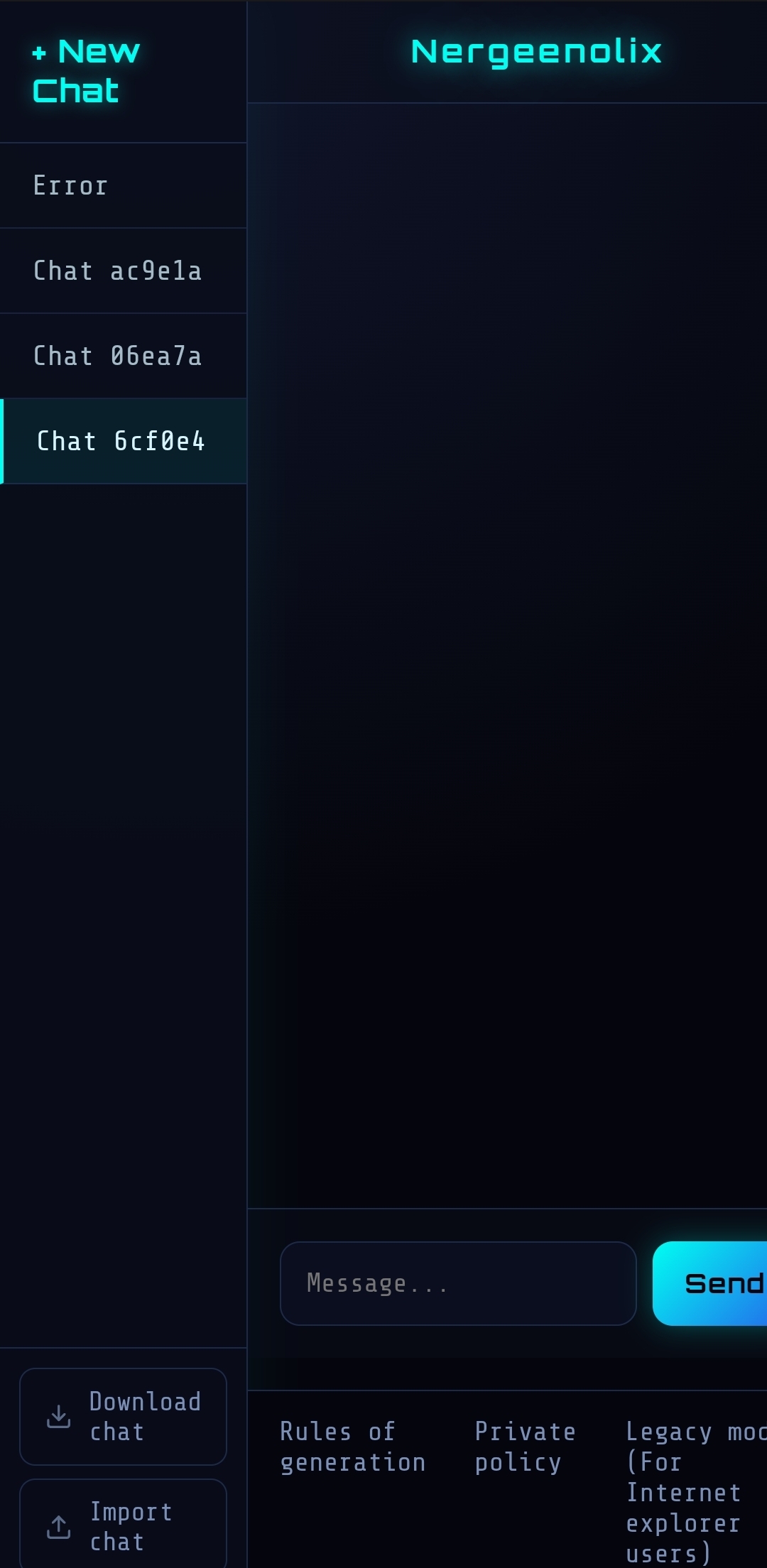 screenshot of the new nergeenolix looks