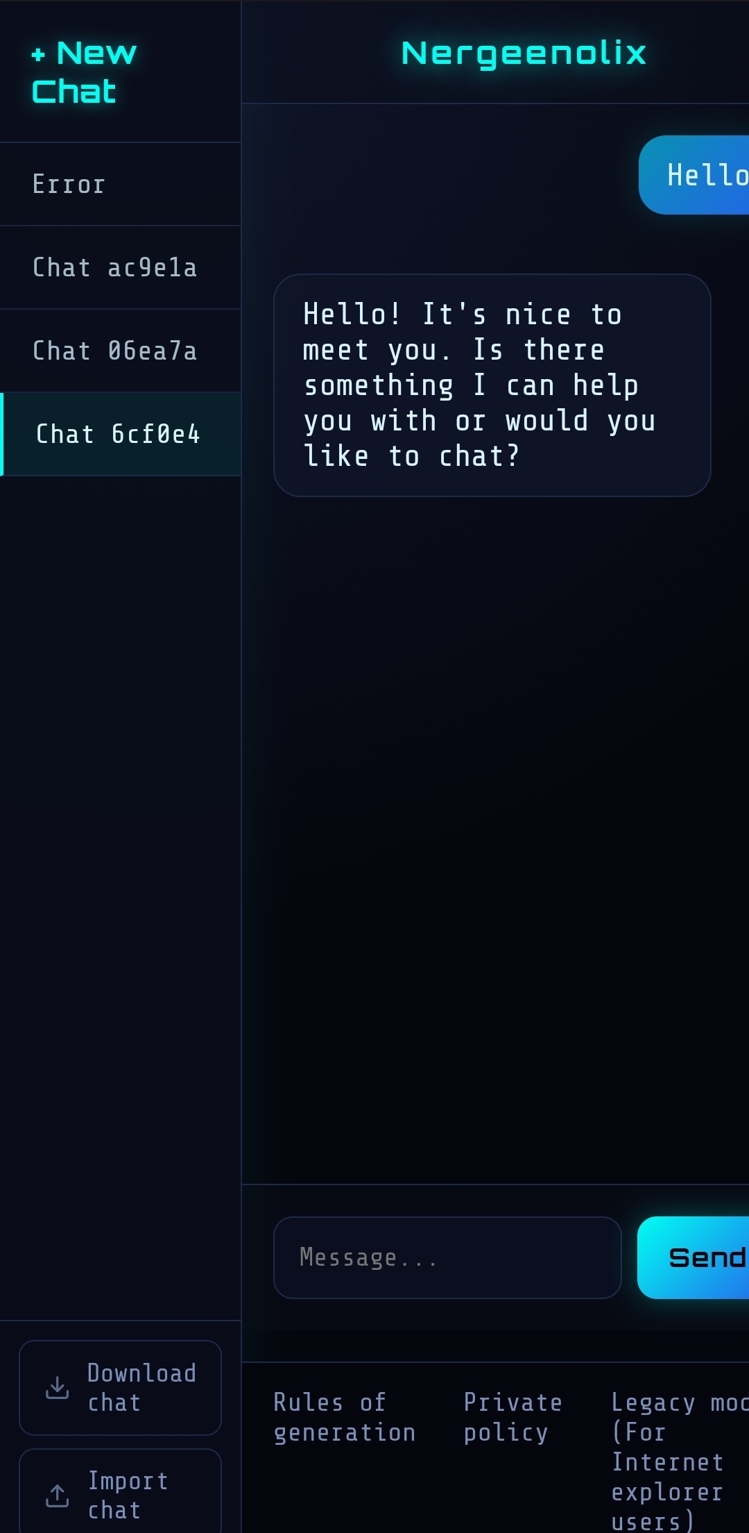 screenshot of the new nergeenolix looks